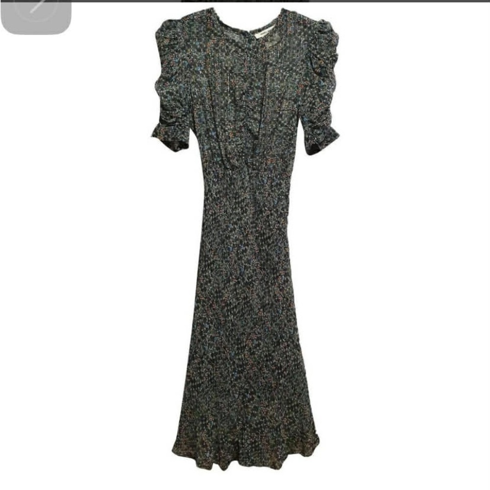 BCBGMaxAzria Elegant Multicolor Long Sleeve Dress